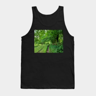 Morning walk through field and forest Tank Top